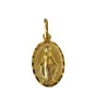 Médaille Miraculeuse brillante en plaqué or 15mm