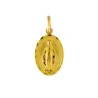 Médaille Miraculeuse brillante en plaqué or 15mm
