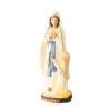 Statue de l'Apparition de Lourdes en bois peint 12cm