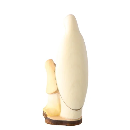 Painted wooden statue of the Apparition of Lourdes, 12cm