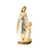 Statue de l'Apparition de Lourdes en bois peint 12cm