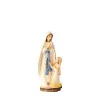 Statue de l'Apparition de Lourdes en bois peint 12cm