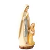 Statua dell’Apparizione di Lourdes in legno dipinto, 15 cm