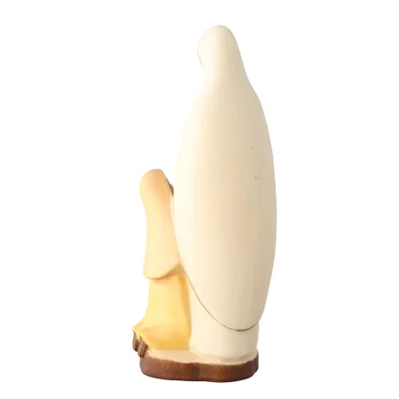 Statue de l'Apparition de Lourdes en bois peint 15cm
