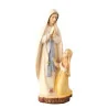 Statua dell’Apparizione di Lourdes in legno dipinto, 15 cm