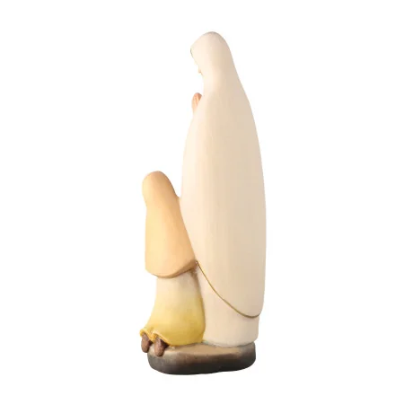 Statua dell’Apparizione di Lourdes in legno dipinto, 20 cm