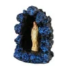 Statua di Nostra Signora di Lourdes nella Grotta di Massabielle con glitter