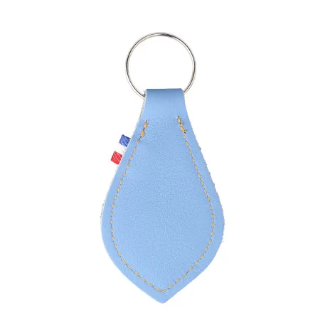 Coloured leather keyring featuring the Miraculous Virgin