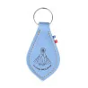 Coloured leather keyring featuring the Miraculous Virgin