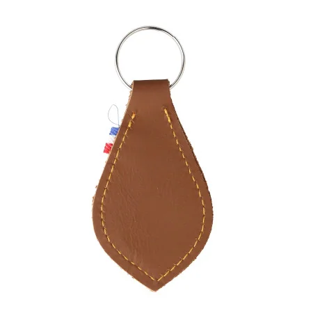 Porte-clé de la Vierge Miraculeuse en cuir de couleur