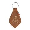 Porte-clé de la Vierge Miraculeuse en cuir de couleur