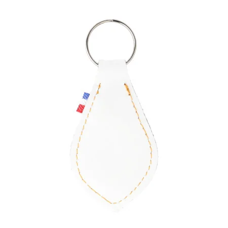 Porte-clé de la Vierge Miraculeuse en cuir de couleur