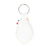 Coloured leather keyring featuring the Miraculous Virgin