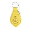 Porte-clé de la Vierge Miraculeuse en cuir de couleur