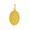 Médaille Miraculeuse mate en plaqué or 15mm