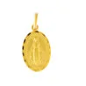 Médaille Miraculeuse mate en plaqué or 15mm