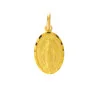 Médaille Miraculeuse mate en plaqué or 15mm