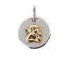 Médaille Or 18 carats Ange Raphaël en Argent 16mm