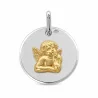18-carat gold-plated silver Angel Raphael medallion, 16mm