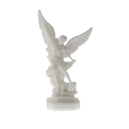 Statue Saint Michel en Albâtre 12cm