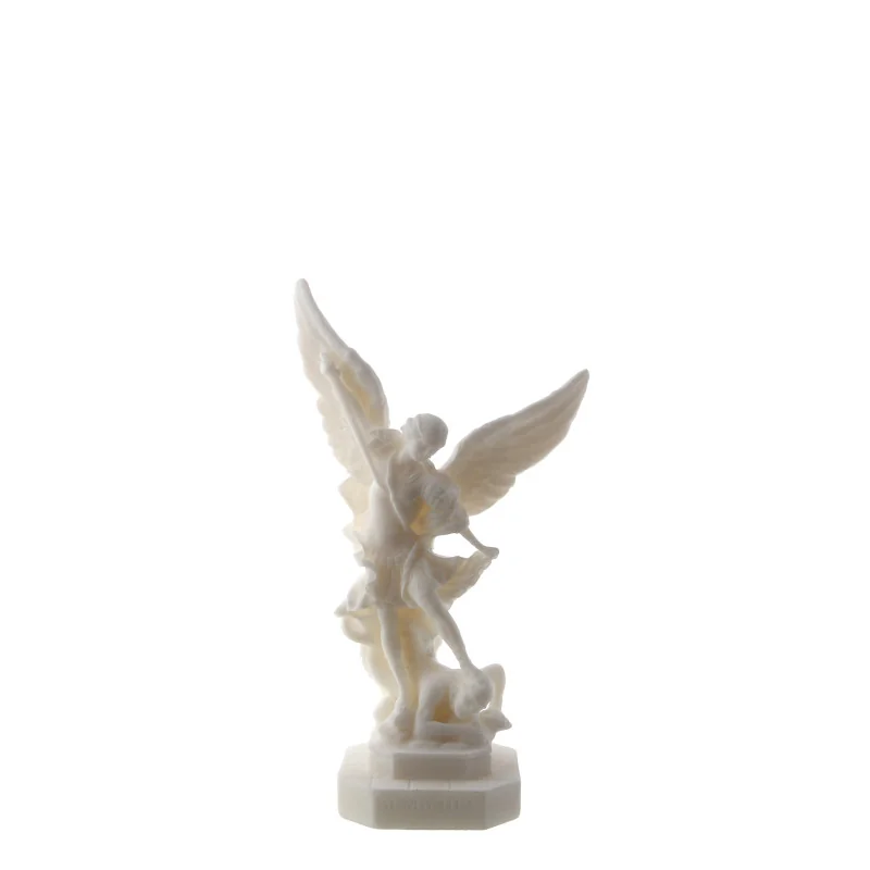 Statue Saint Michel en Albâtre 12cm