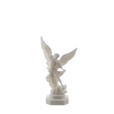 Alabaster statue of St Michael, 12cm