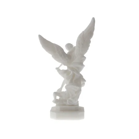 Alabaster statue of St Michael, 12cm