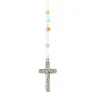 Chapelet de Lourdes perles verre multicolores