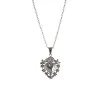 Necklace with a steel Sacred Heart ex-voto medallion