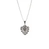 Necklace with a steel Sacred Heart ex-voto medallion