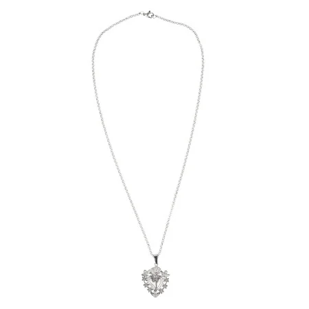 Necklace with a steel Sacred Heart ex-voto medallion