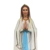 Statue Notre Dame de Lourdes blanche et dorée en résine 60cm