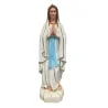 Statua della Madonna di Lourdes bianca e dorata in resina, 60 cm