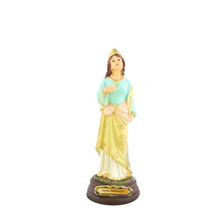 Statue Sainte Philomène peinte à la main résine 20cm