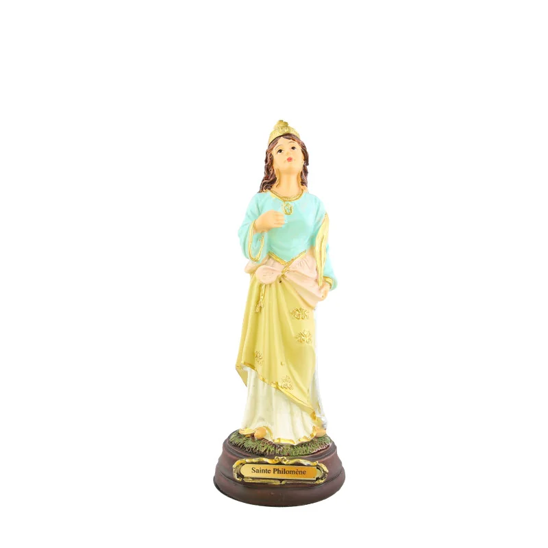 Statua di Santa Filomena dipinta a mano in resina, 20 cm