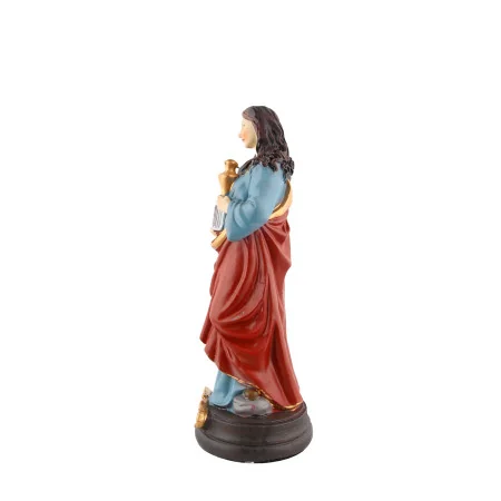 Statue Sainte Marie-Madeleine peinte à la main en résine 20cm