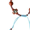 Bracciale con rosario in legno e medaglia di Nostra Signora di Lourdes