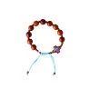Bracciale con rosario in legno e medaglia di Nostra Signora di Lourdes