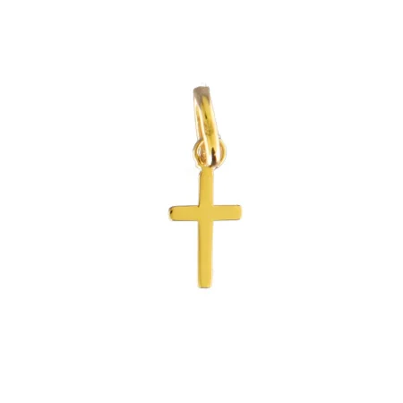 Pendentif mini Croix plaqué or 10mm