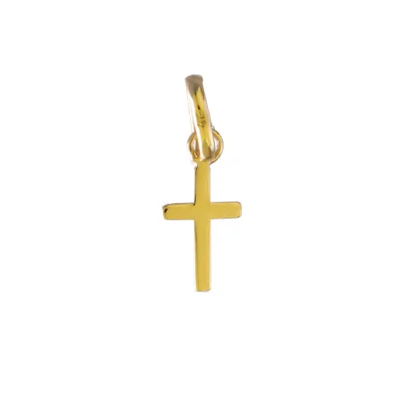 Pendentif mini Croix plaqué or 10mm