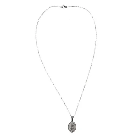 Steel necklace with a Saint Carlo Acutis medallion and illustrated box