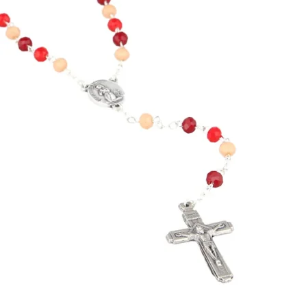 Lourdes rosary with red...