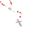 Rosario di Lourdes con perline di vetro rosse