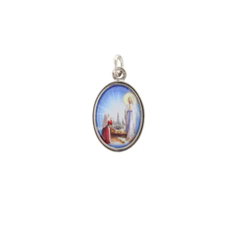 Pope Leo XIV medal with Lourdes on the reverse, metal, 28mm