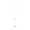 Lourdes rosary made of crystal with gold-plated rosary beads and case
