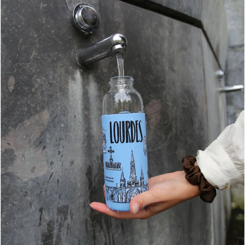 Glass water bottle