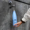 Gourde isotherme en inox "Lourdes" remplie de 500ml d'eau de Lourdes
