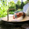Flacon verre 30ml d'eau de Lourdes avec Apparition bleue