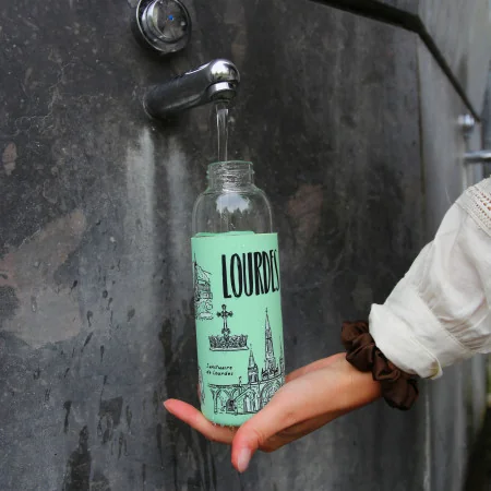 Glass water bottle
