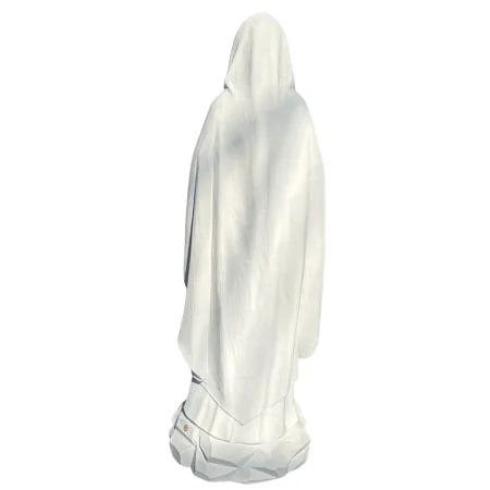 Statue Notre Dame de Lourdes Blanche pour l'extérieur en résine 100 cm